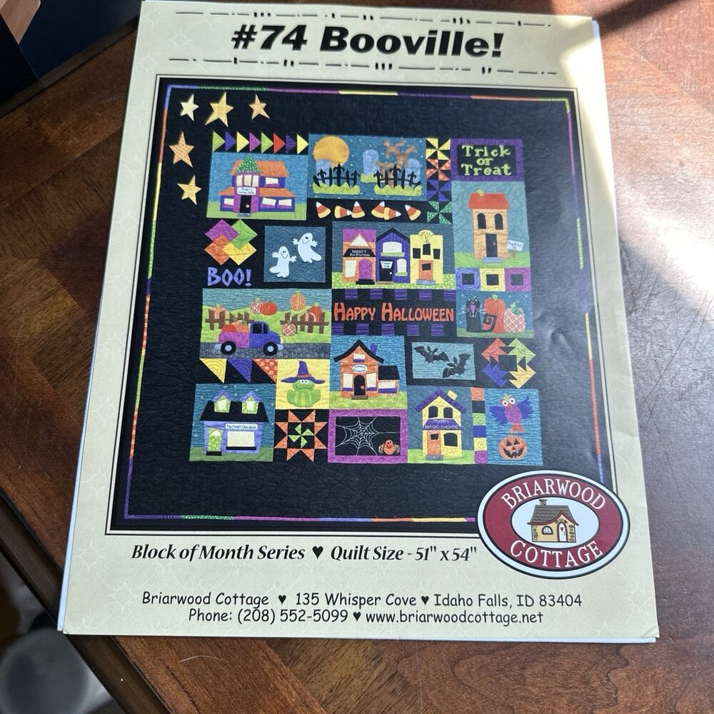 Briarwood Cottage #74 Booville Block of the Month Series Halloween